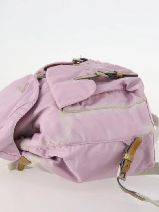 PRADA Backpack Nylon Pink Silver Auth LNZ309 main image 8